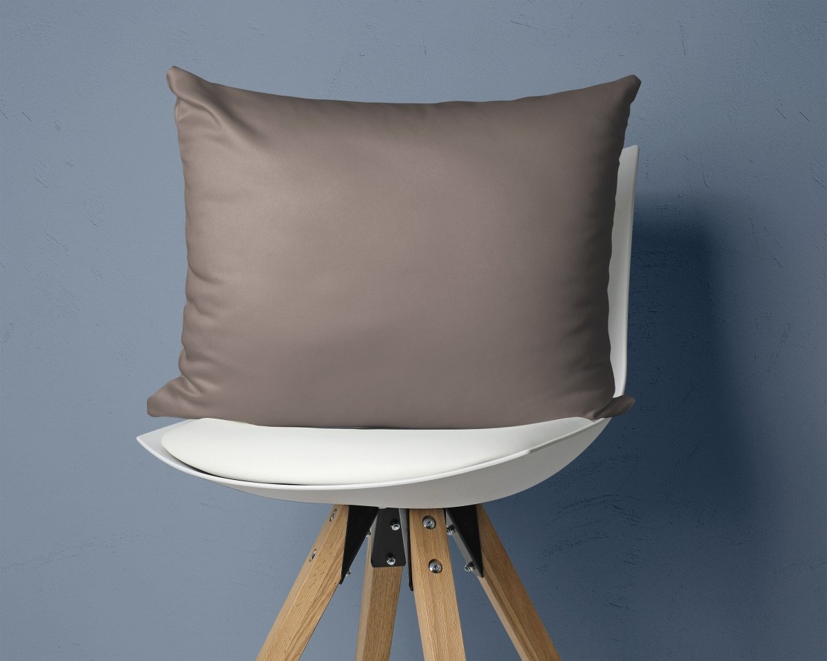 Sateen Cotton 2 in 1 Pillowcase | Taupe | 60cm x 70cm - The Bedding & Blankets Store