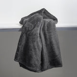 Teddy Fleece Throw | Anthracite Grey | 150cm x 200cm - The Bedding & Blankets Store