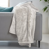 Teddy Fleece Throw | Beige | 150cm x 200cm - The Bedding & Blankets Store