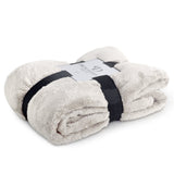 Teddy Fleece Throw | Beige | 150cm x 200cm - The Bedding & Blankets Store