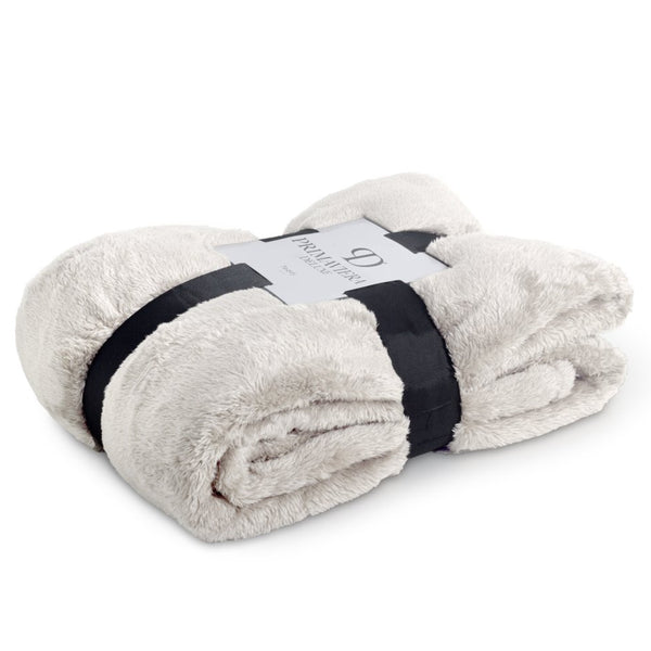 Teddy Fleece Throw | Beige | 150cm x 200cm - The Bedding & Blankets Store