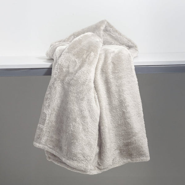 Teddy Fleece Throw | Beige | 150cm x 200cm - The Bedding & Blankets Store