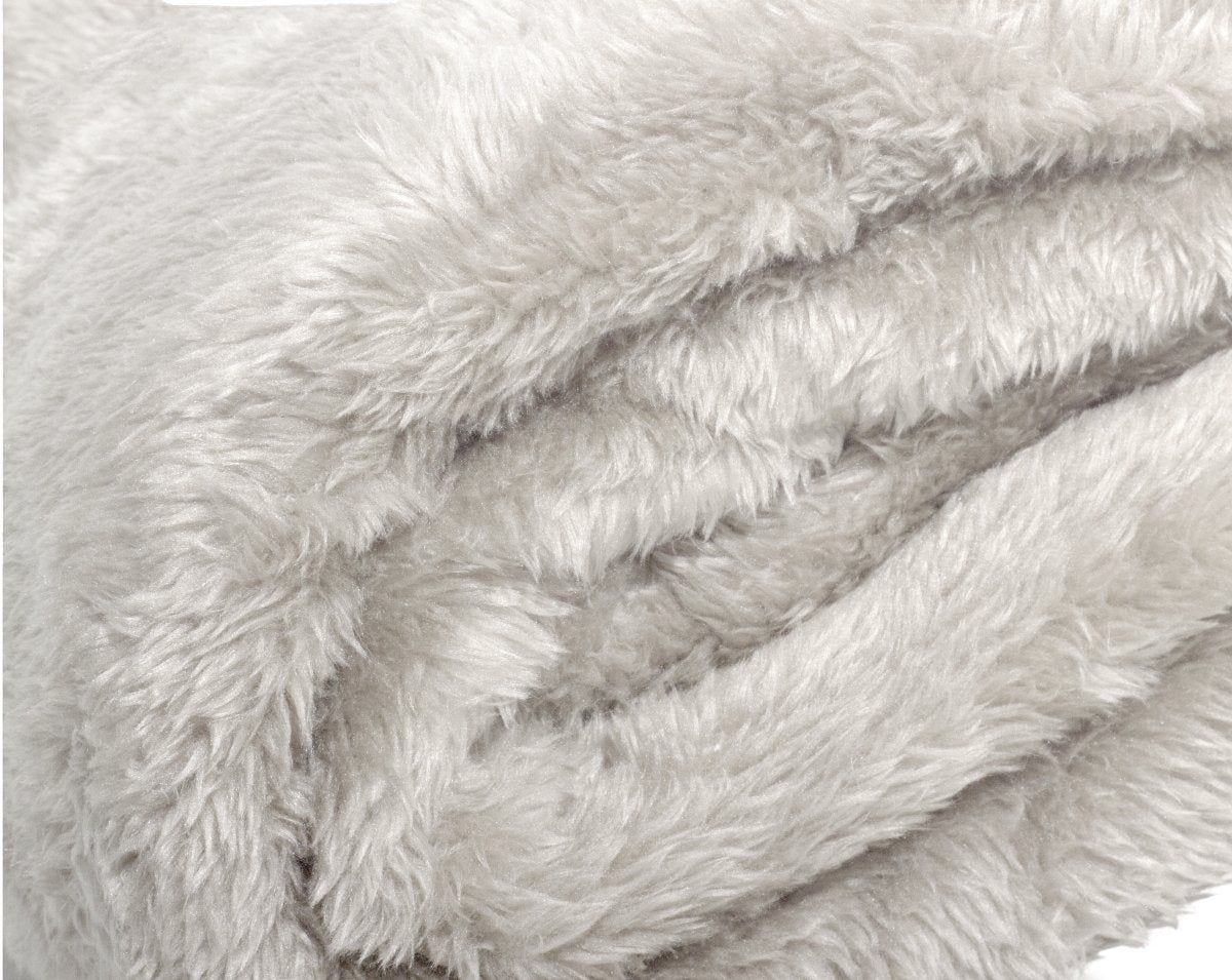 Teddy Fleece Throw | Beige | 150cm x 200cm - The Bedding & Blankets Store