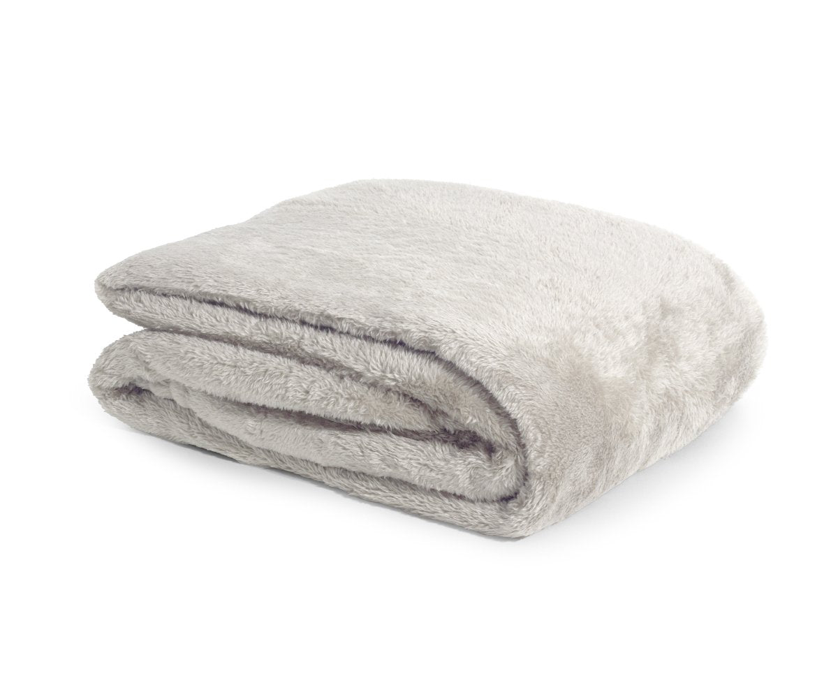 Teddy Fleece Throw | Beige | 150cm x 200cm - The Bedding & Blankets Store
