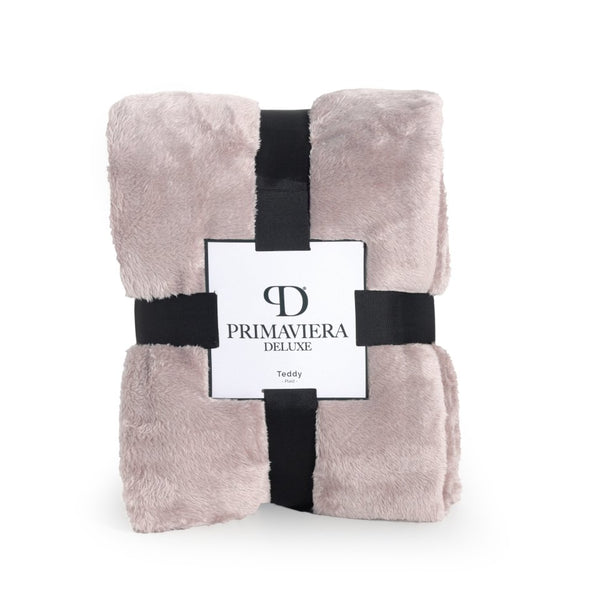 Teddy Fleece Throw | Pink | 150cm x 200cm - The Bedding & Blankets Store