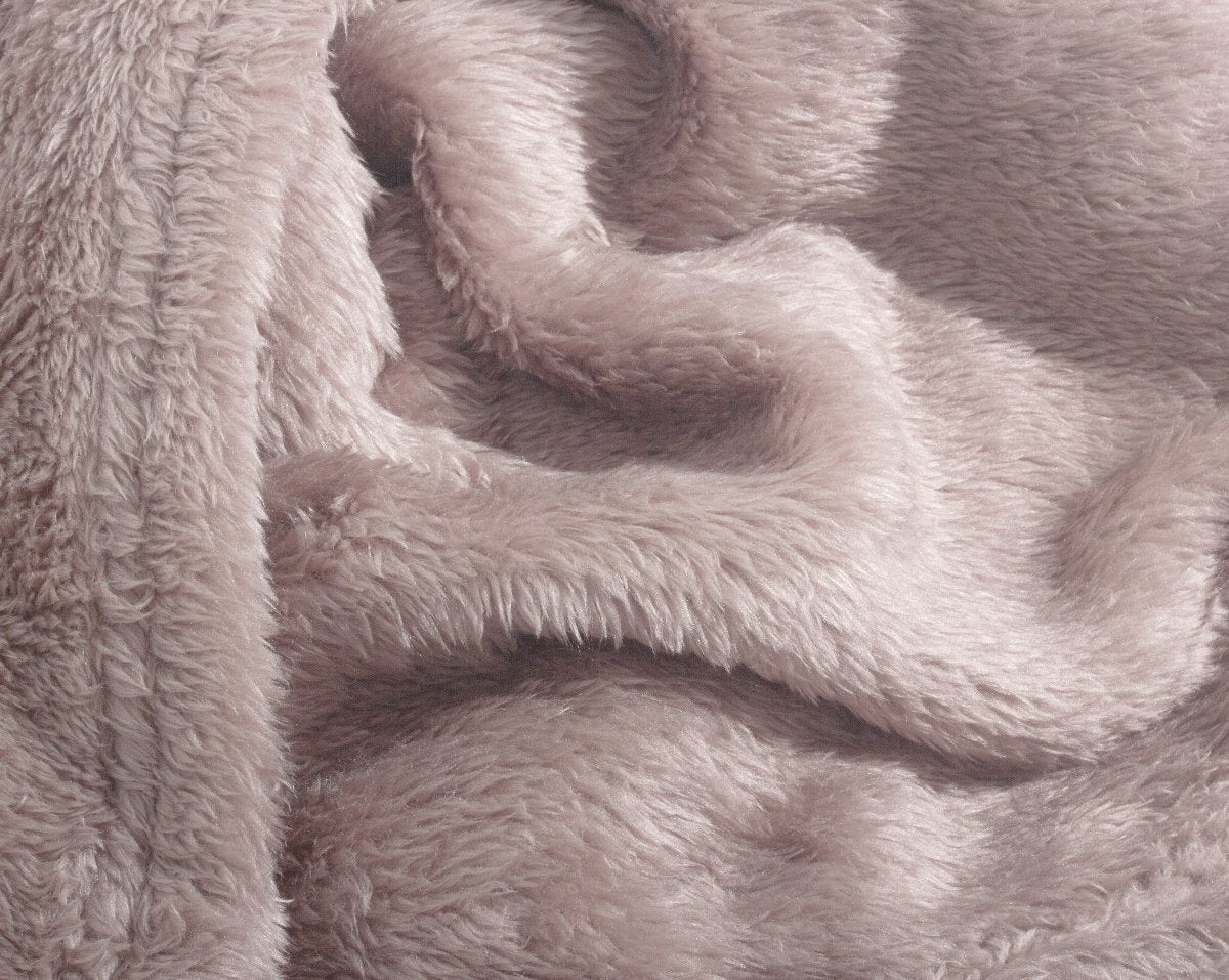 Teddy Fleece Throw | Pink | 150cm x 200cm - The Bedding & Blankets Store