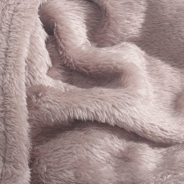 Teddy Fleece Throw | Pink | 150cm x 200cm - The Bedding & Blankets Store