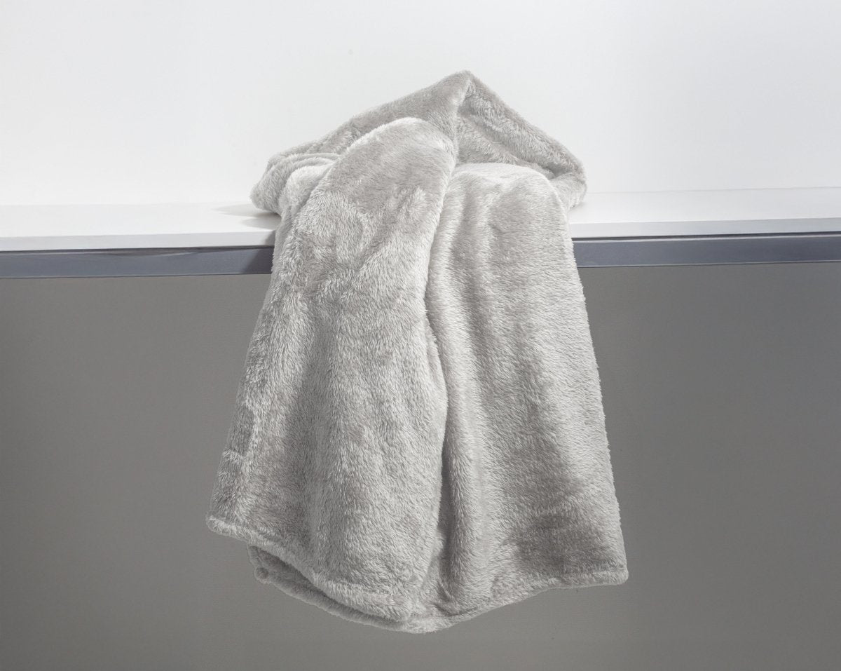 Teddy Fleece Throw | Taupe | 150cm x 200cm - The Bedding & Blankets Store