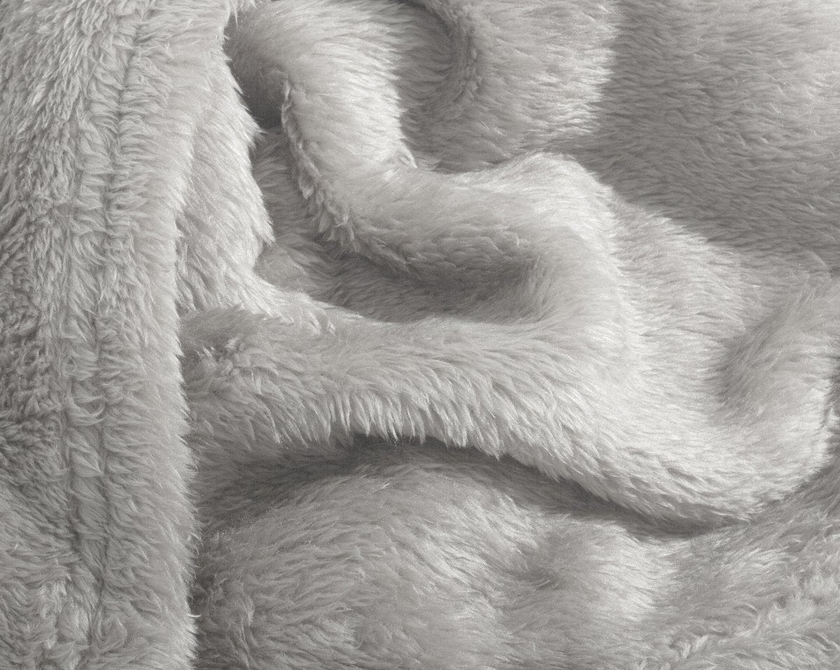 Teddy Fleece Throw | Taupe | 150cm x 200cm - The Bedding & Blankets Store