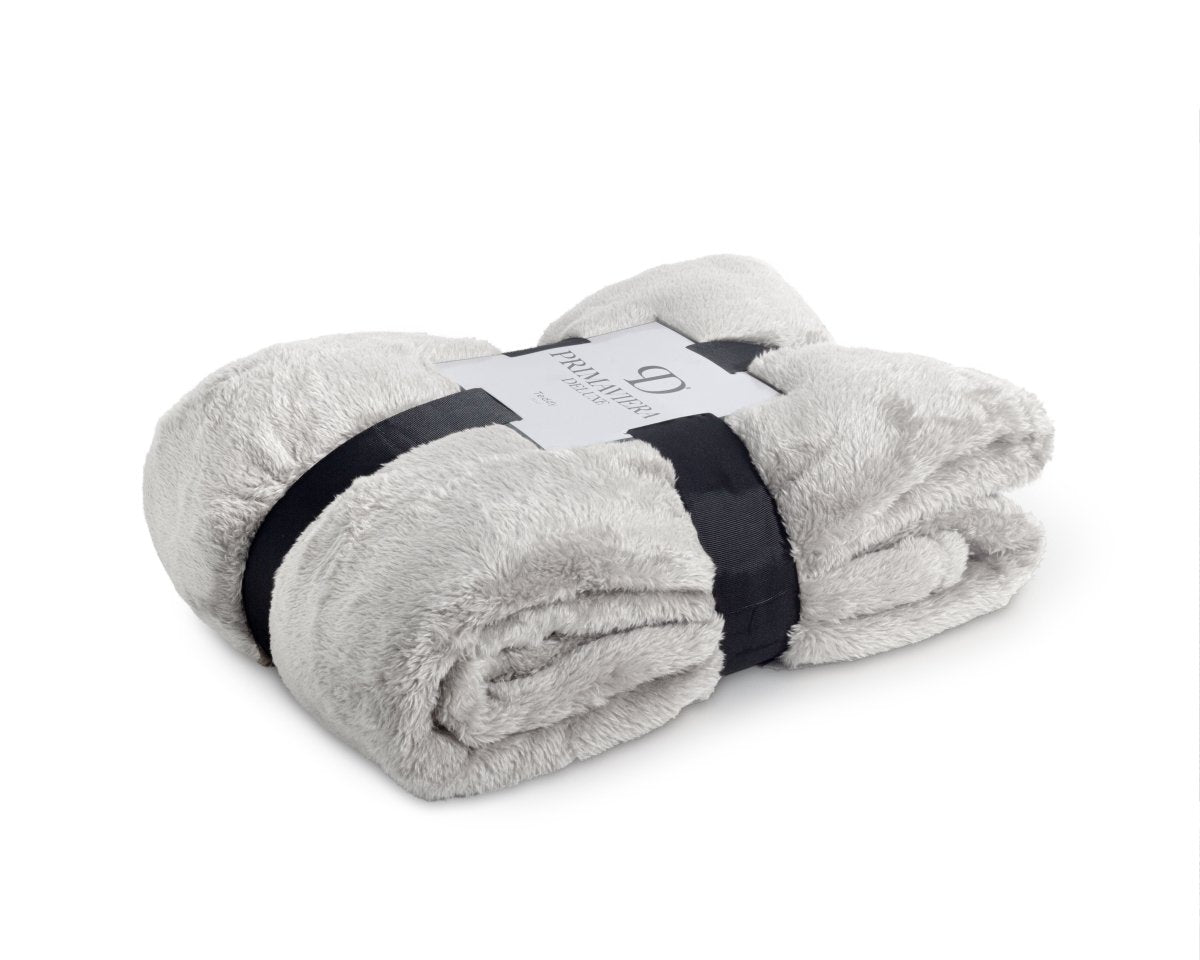 Teddy Fleece Throw | Taupe | 150cm x 200cm - The Bedding & Blankets Store