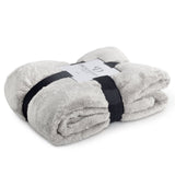 Teddy Fleece Throw | Taupe | 150cm x 200cm - The Bedding & Blankets Store