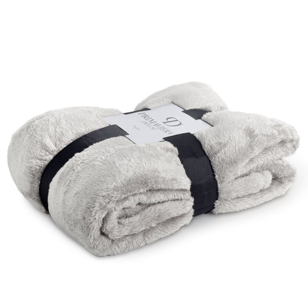 Teddy Fleece Throw | Taupe | 150cm x 200cm - The Bedding & Blankets Store