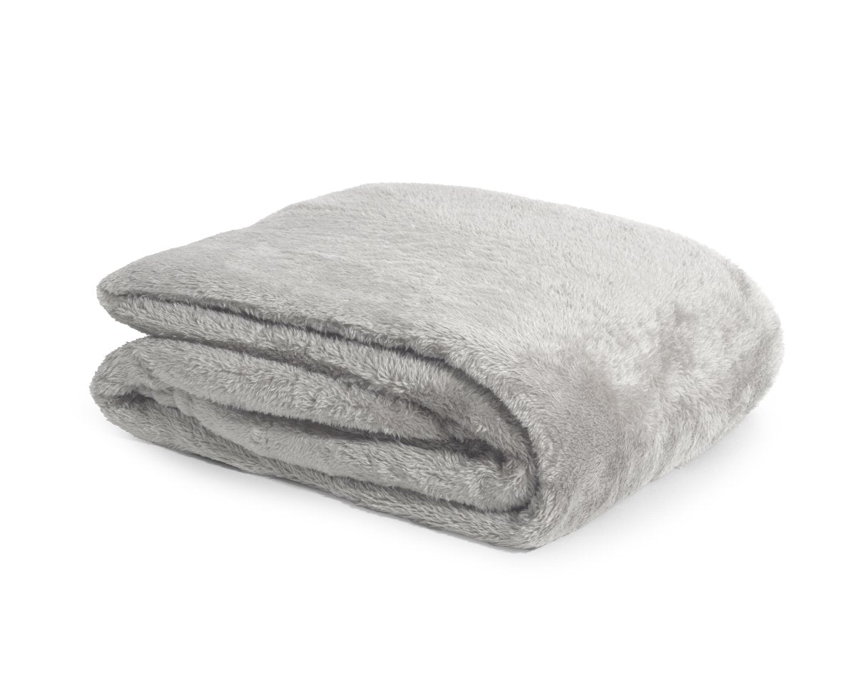 Teddy Fleece Throw | Taupe | 150cm x 200cm - The Bedding & Blankets Store
