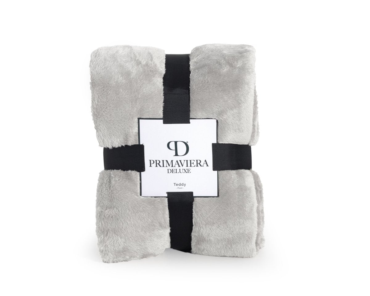 Teddy Fleece Throw | Taupe | 150cm x 200cm - The Bedding & Blankets Store