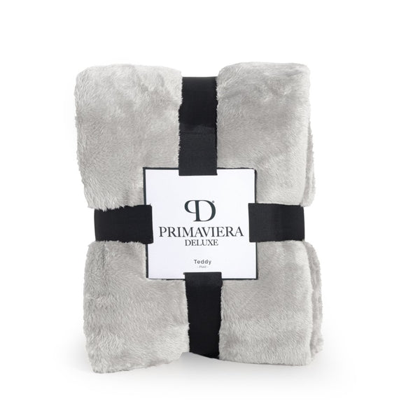 Teddy Fleece Throw | Taupe | 150cm x 200cm - The Bedding & Blankets Store