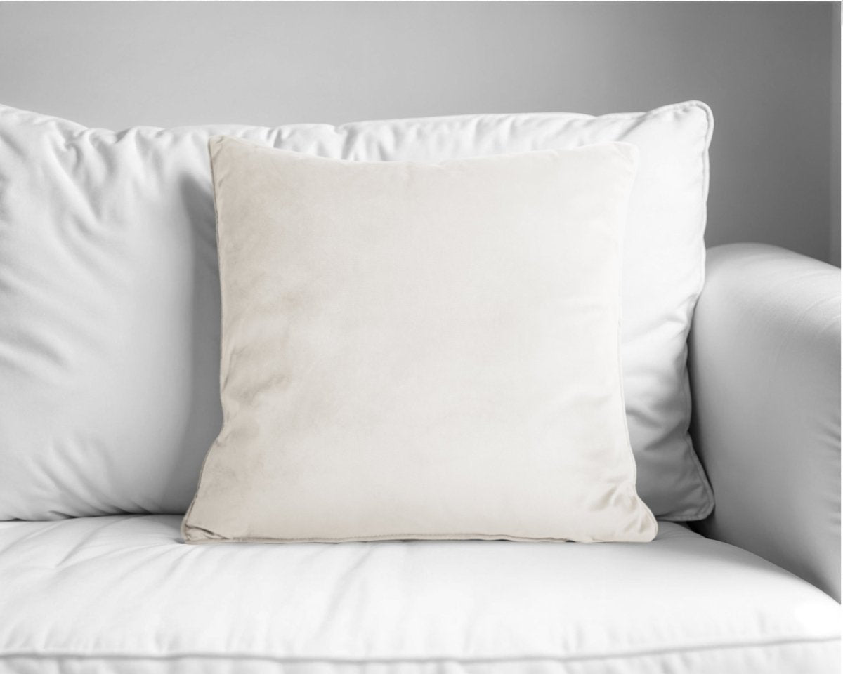 Velvet Cushion | Beige | 50cm x 50cm - The Bedding & Blankets Store