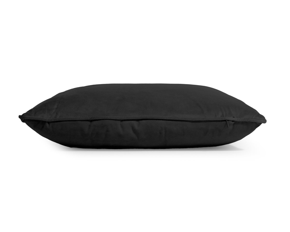 Velvet Cushion | Black | 50cm x 50cm - The Bedding & Blankets Store