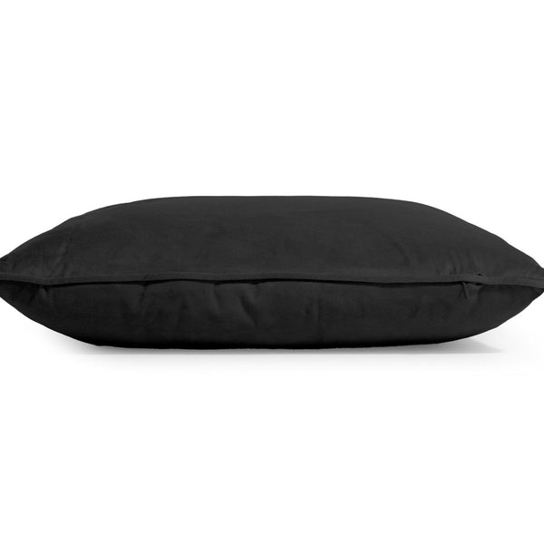 Velvet Cushion | Black | 50cm x 50cm - The Bedding & Blankets Store
