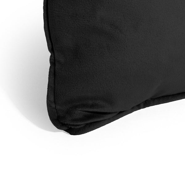 Velvet Cushion | Black | 50cm x 50cm - The Bedding & Blankets Store