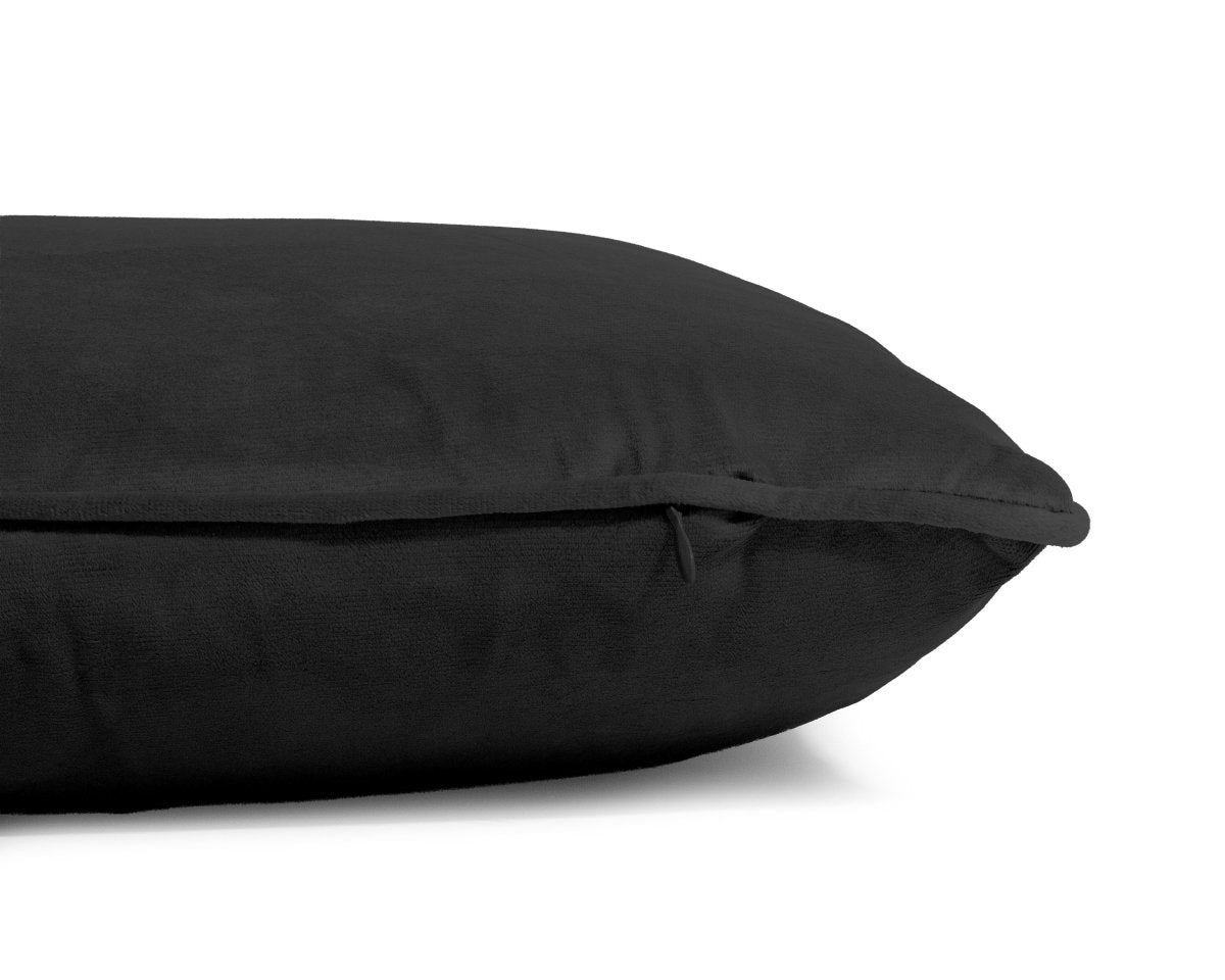 Velvet Cushion | Black | 50cm x 50cm - The Bedding & Blankets Store