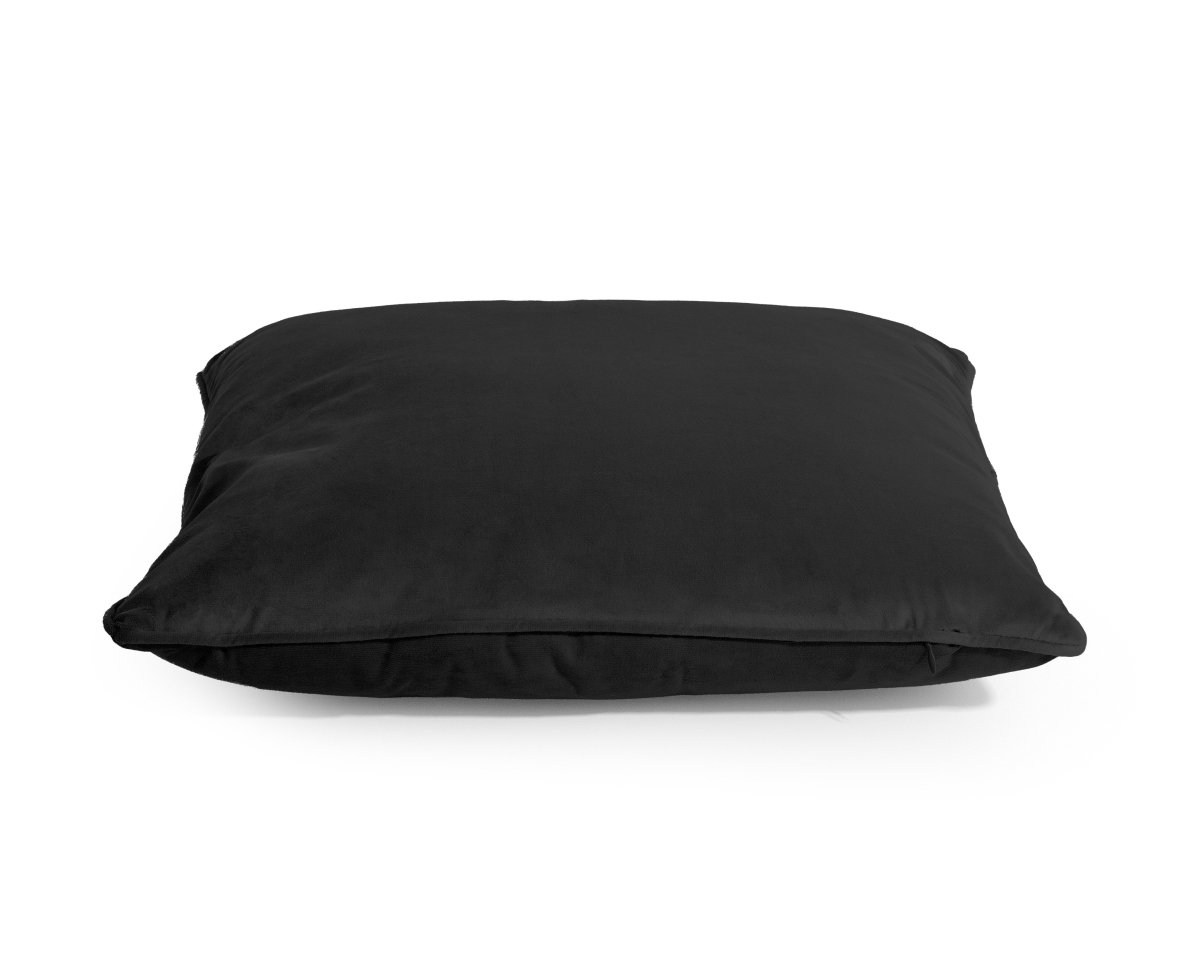 Velvet Cushion | Black | 50cm x 50cm - The Bedding & Blankets Store