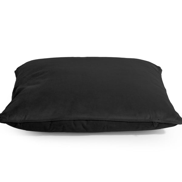 Velvet Cushion | Black | 50cm x 50cm - The Bedding & Blankets Store