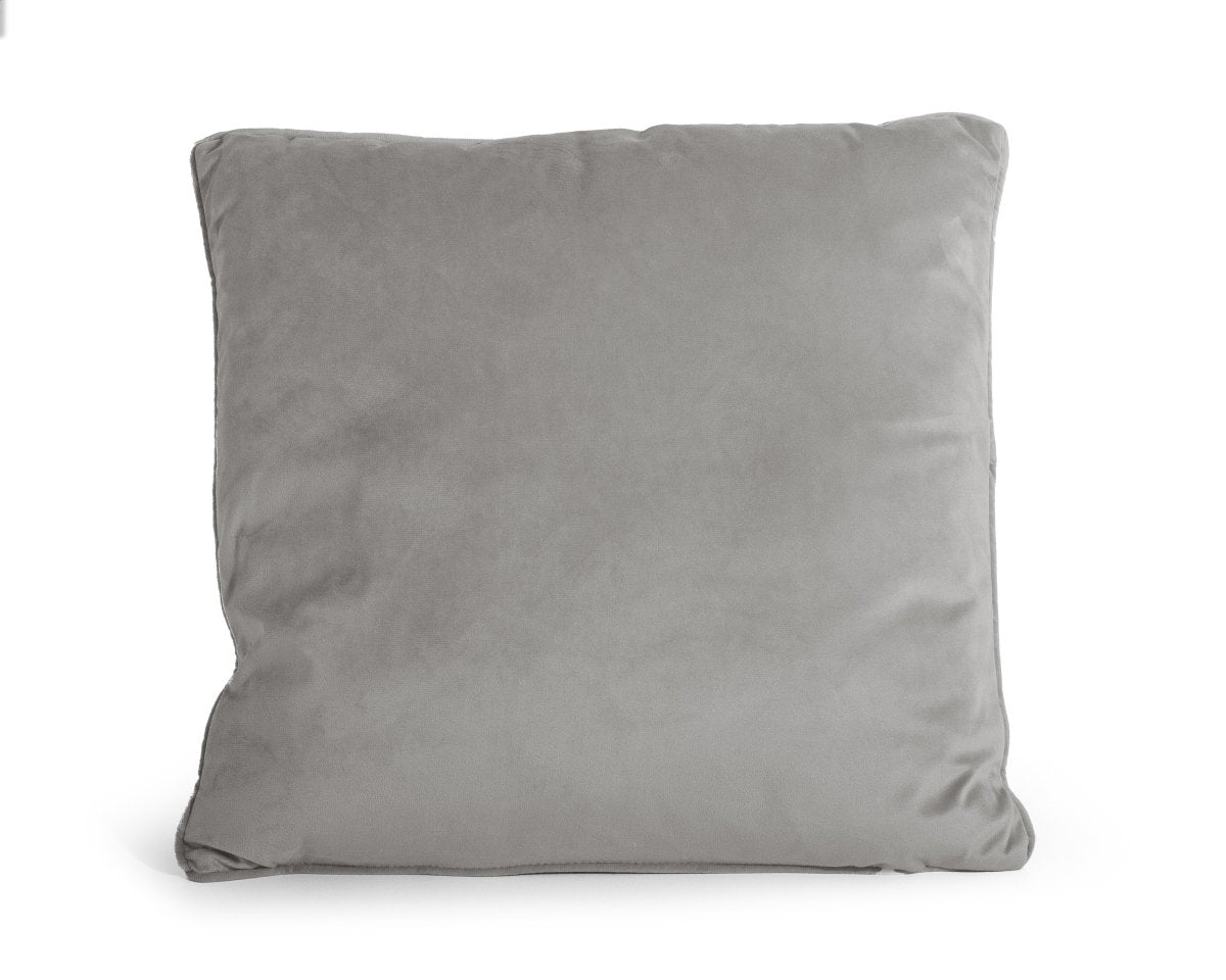 Velvet Cushion | Grey | 50cm x 50cm - The Bedding & Blankets Store