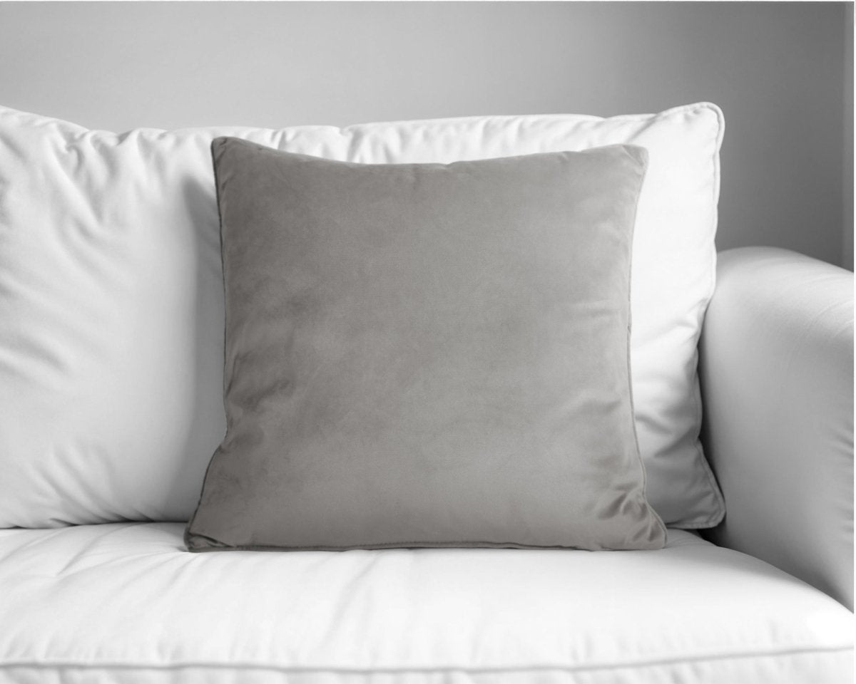 Velvet Cushion | Grey | 50cm x 50cm - The Bedding & Blankets Store