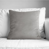 Velvet Cushion | Grey | 50cm x 50cm - The Bedding & Blankets Store
