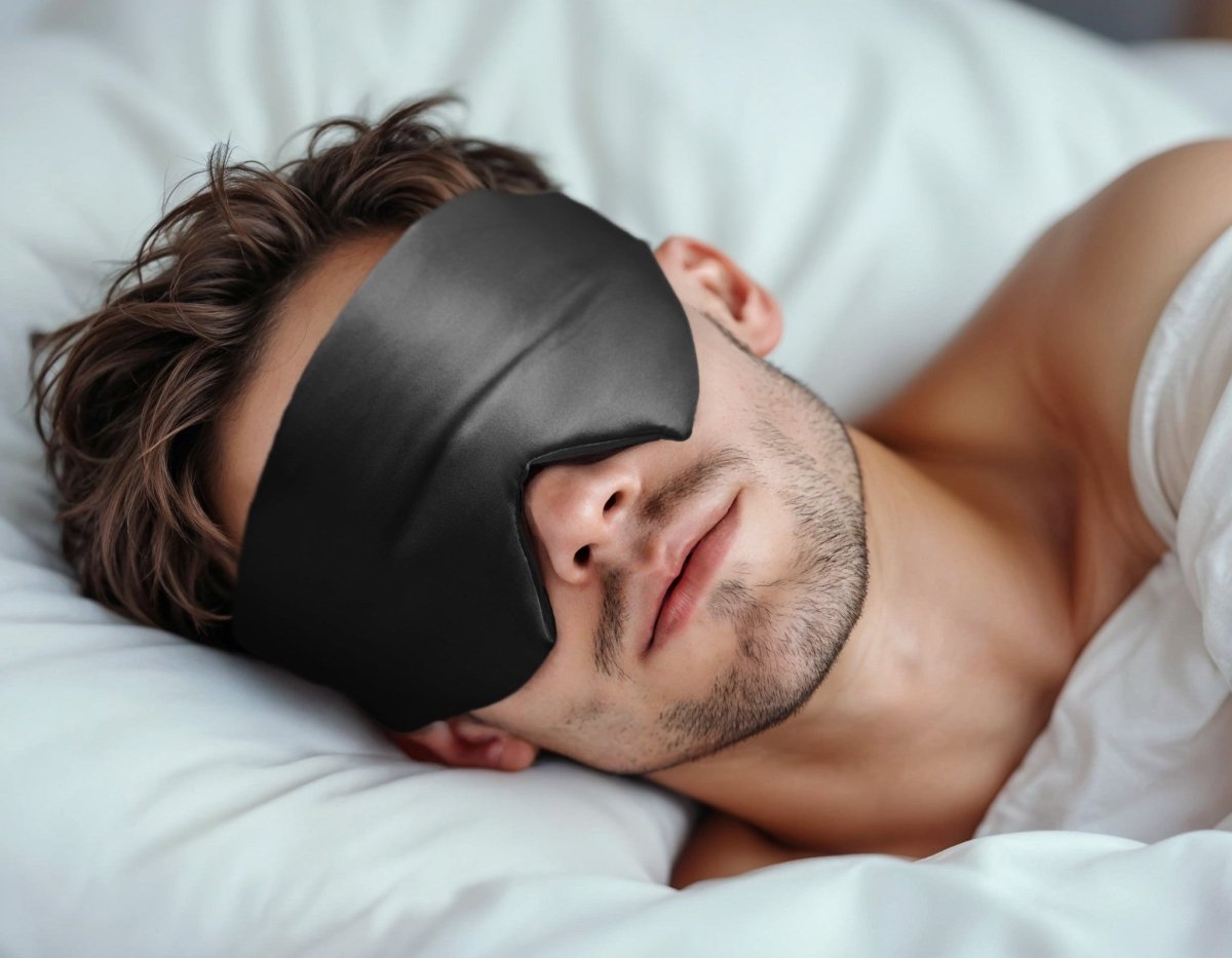 Mulberry Silk Sleep Mask Deepsleep | Black | 68 x 12cm - The Bedding & Blankets Store