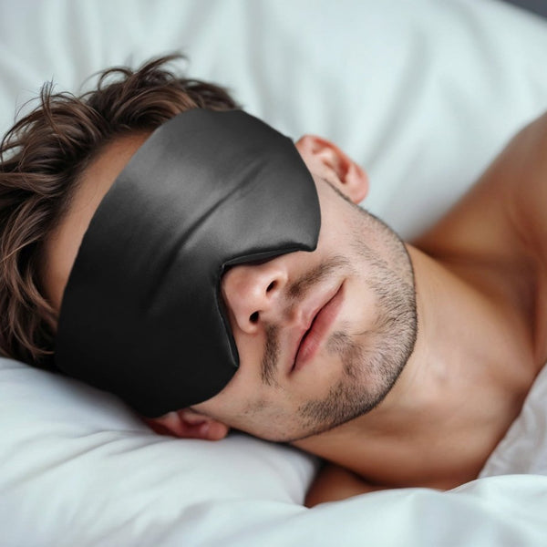 Mulberry Silk Sleep Mask Deepsleep | Black | 68 x 12cm - The Bedding & Blankets Store