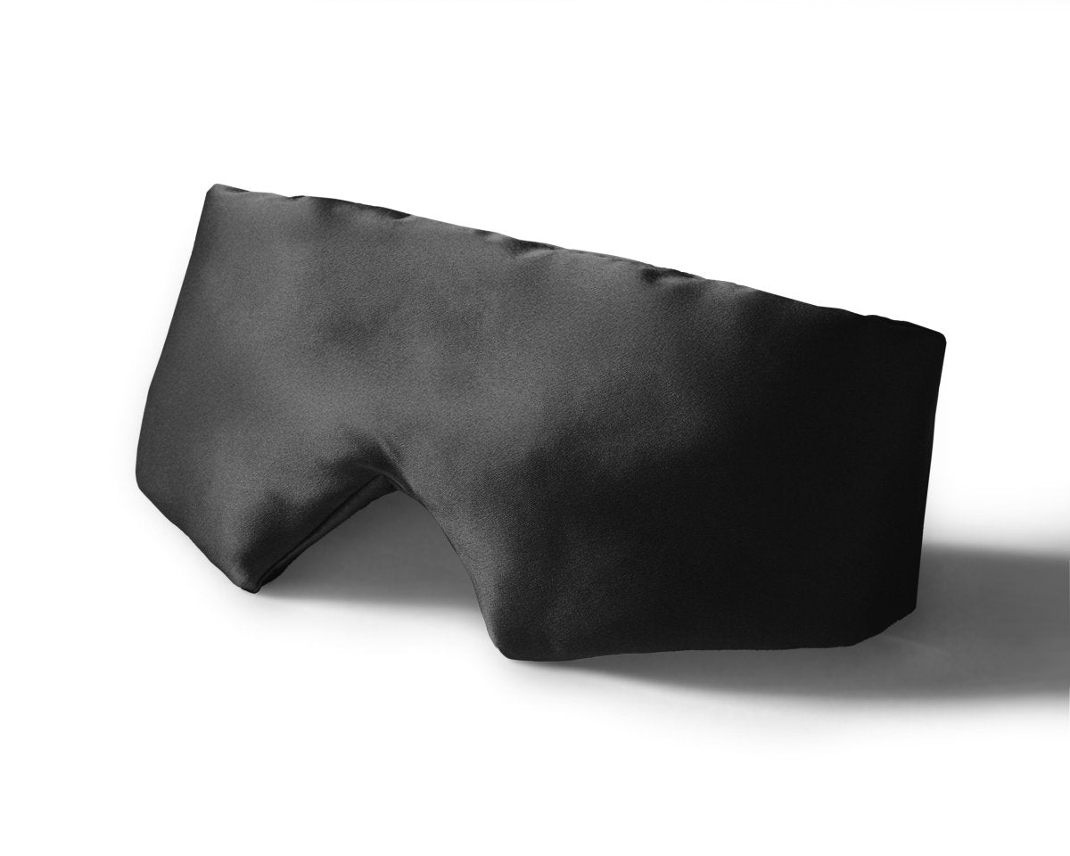 Mulberry Silk Sleep Mask Deepsleep | Black | 68 x 12cm - The Bedding & Blankets Store