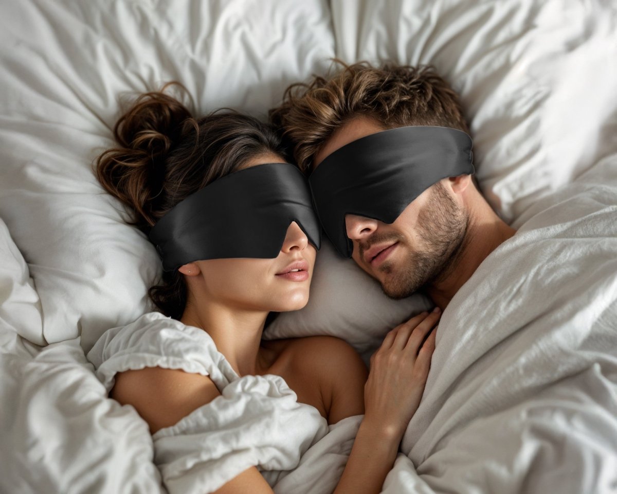Mulberry Silk Sleep Mask Deepsleep | Black | 68 x 12cm - The Bedding & Blankets Store