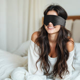 Mulberry Silk Sleep Mask Deepsleep | Black | 68 x 12cm - The Bedding & Blankets Store