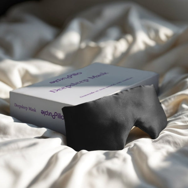 Mulberry Silk Sleep Mask Deepsleep | Black | 68 x 12cm - The Bedding & Blankets Store