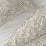 100% Brushed Cotton Duvet Cover Set Claire | Sand | King - 240cm (W) x 200cm (L) - The Bedding & Blankets Store