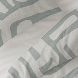 100% Brushed Cotton Duvet Cover Set Danis | Green/Grey | King - 240cm (W) x 200cm (L) - The Bedding & Blankets Store
