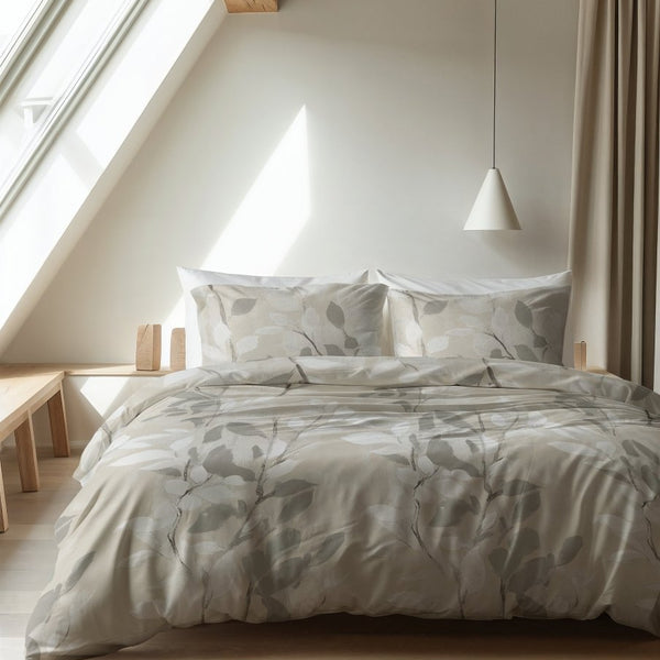 100% Brushed Cotton Duvet Cover Set Essence | Sand | King - 240cm (W) x 200cm (L) - The Bedding & Blankets Store