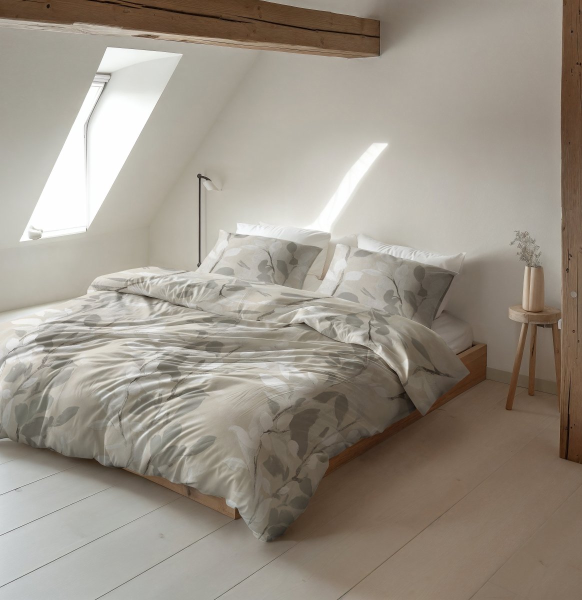 100% Brushed Cotton Duvet Cover Set Essence | Sand | King - 240cm (W) x 200cm (L) - The Bedding & Blankets Store