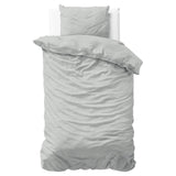 100% Brushed Cotton Duvet Cover Set Jason | Grey | Double - 200cm (W) x 220cm (L) - The Bedding & Blankets Store