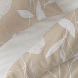 100% Brushed Cotton Duvet Cover Set Serenity | Beige/Sand | King - 240cm (W) x 200cm (L) - The Bedding & Blankets Store
