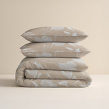 100% Brushed Cotton Duvet Cover Set Serenity | Beige/Sand | King - 240cm (W) x 200cm (L) - The Bedding & Blankets Store