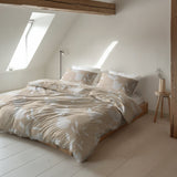 100% Brushed Cotton Duvet Cover Set Serenity | Beige/Sand | King - 240cm (W) x 200cm (L) - The Bedding & Blankets Store