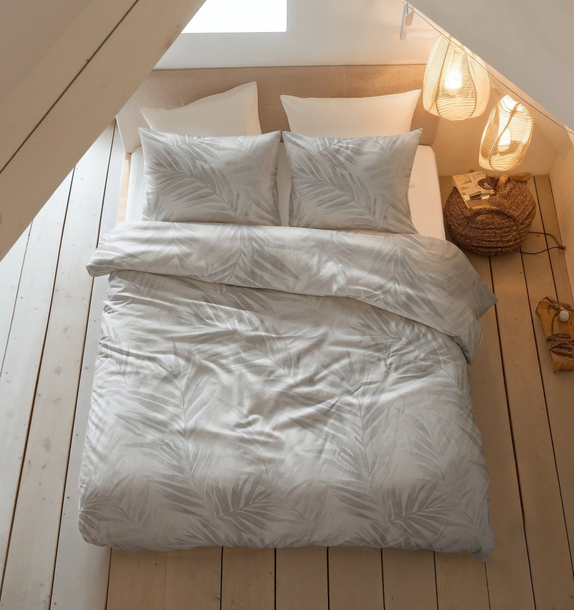 100% Brushed Cotton Duvet Cover Set Venza | Grey | King - 240cm (W) x 200cm (L) - The Bedding & Blankets Store