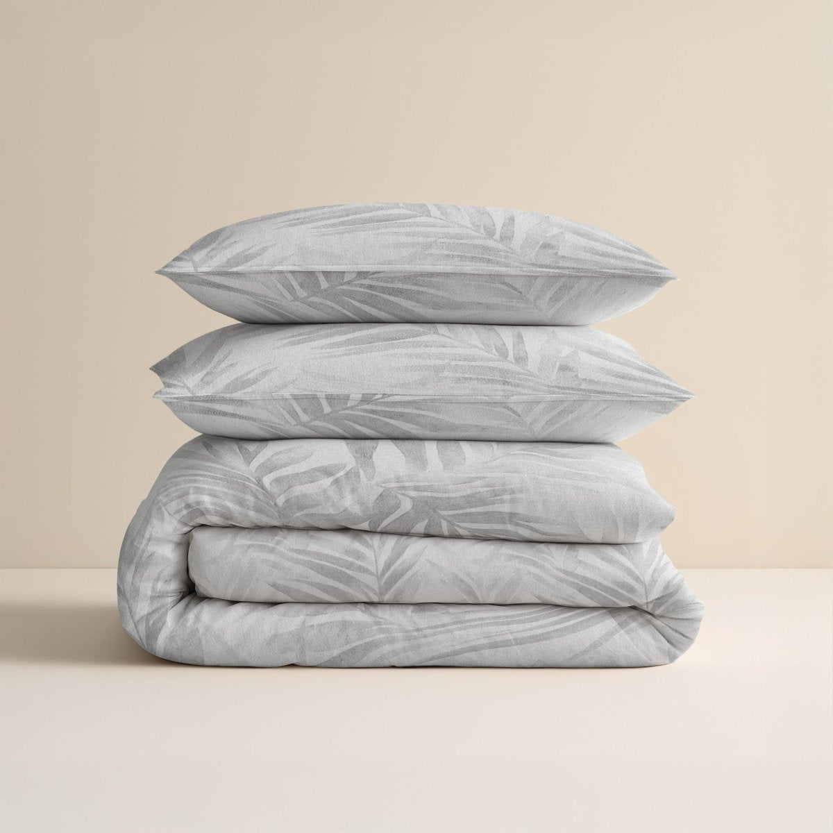 100% Brushed Cotton Duvet Cover Set Venza | Grey | King - 240cm (W) x 200cm (L) - The Bedding & Blankets Store