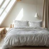 100% Brushed Cotton Duvet Cover Set Venza | Grey | King - 240cm (W) x 200cm (L) - The Bedding & Blankets Store