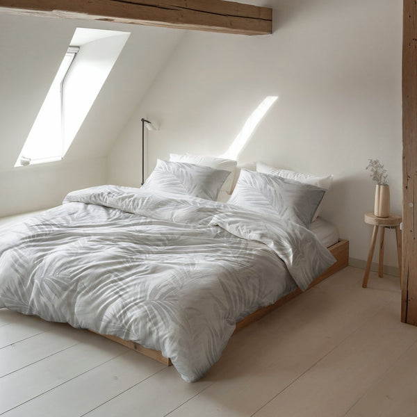 100% Brushed Cotton Duvet Cover Set Venza | Grey | King - 240cm (W) x 200cm (L) - The Bedding & Blankets Store