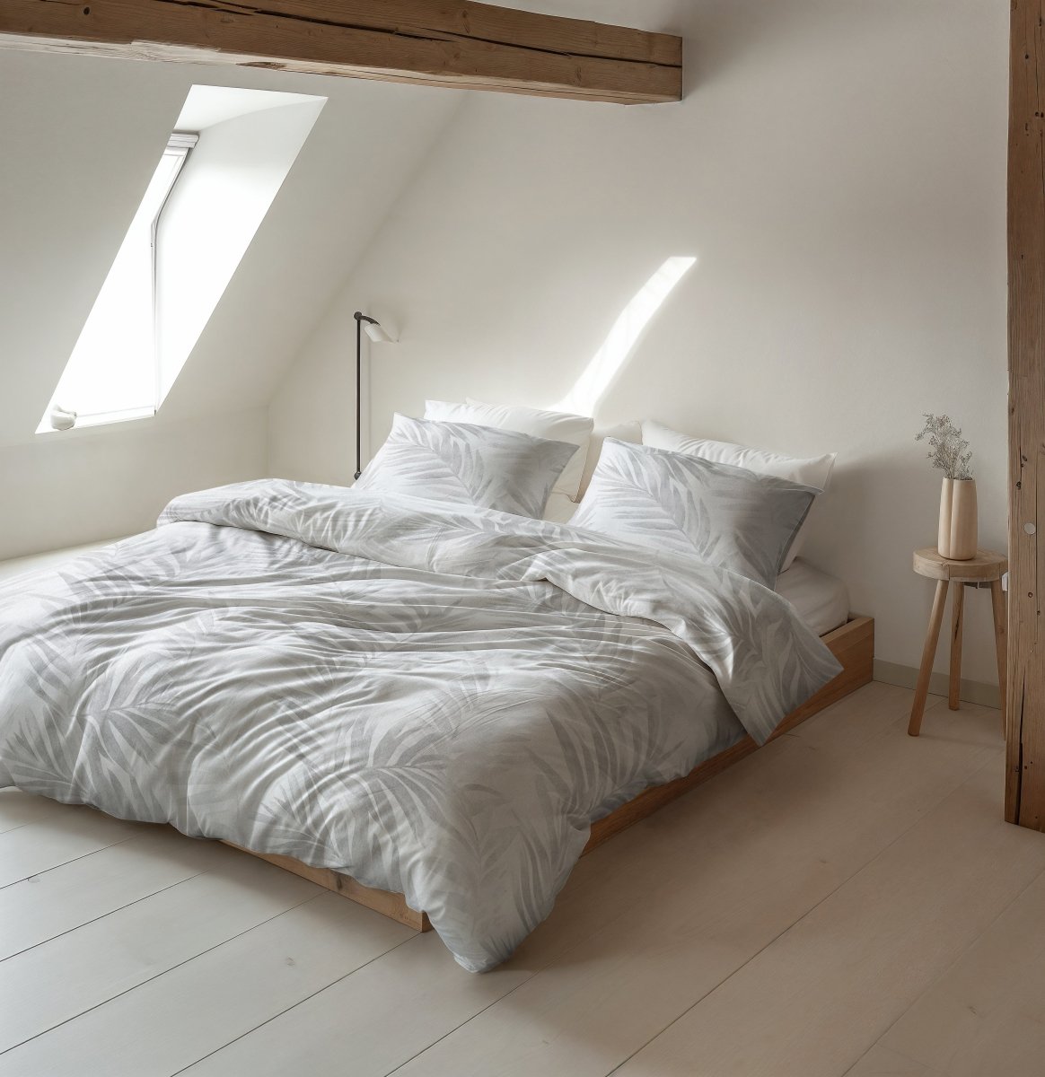 100% Brushed Cotton Duvet Cover Set Venza | Grey | King - 240cm (W) x 200cm (L) - The Bedding & Blankets Store