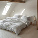 100% Brushed Cotton Duvet Cover Set Venza | Grey | King - 240cm (W) x 200cm (L) - The Bedding & Blankets Store