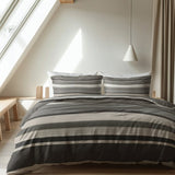 100% Brushed Cotton Duvet Cover Set Zuma | Taupe | King - 240cm (W) x 200cm (L) - The Bedding & Blankets Store